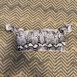 Snake Print Bikini Top